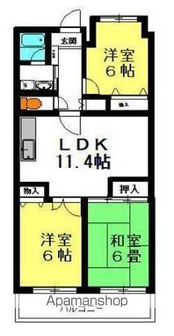 フォレスト(3LDK/1階)の間取り写真