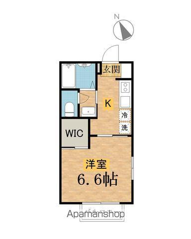 テラス明日香(1K/2階)の間取り写真