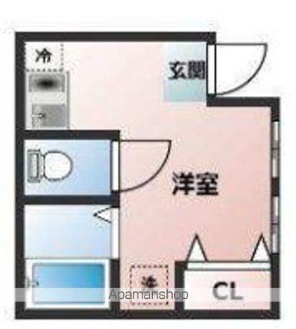 ステップ岩瀬(ワンルーム/2階)の間取り写真