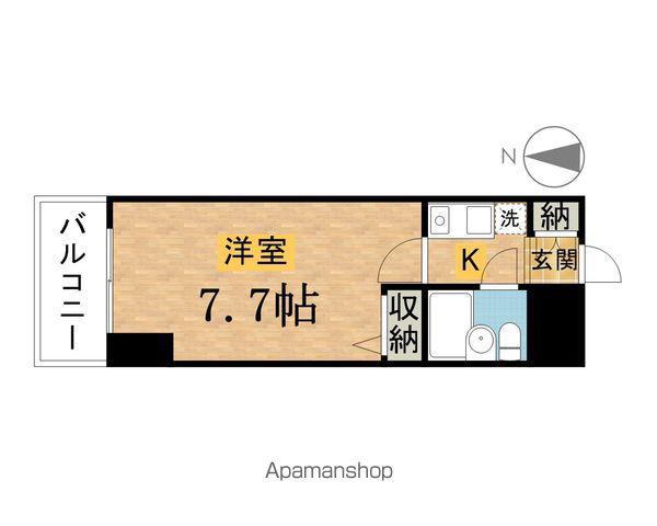 朝日八王子マンション(1K/8階)の間取り写真