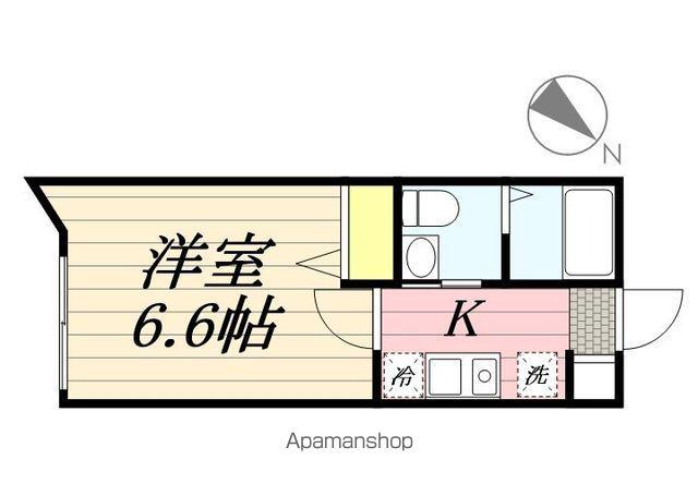 WALEA(1K/1階)の間取り写真