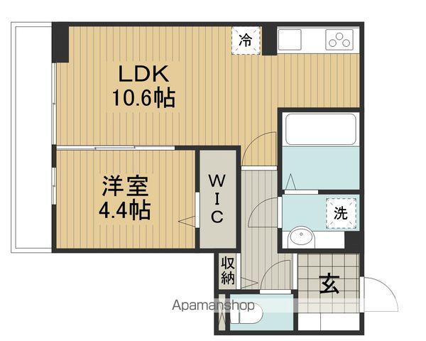 COUR18高宮E(1LDK/2階)の間取り写真