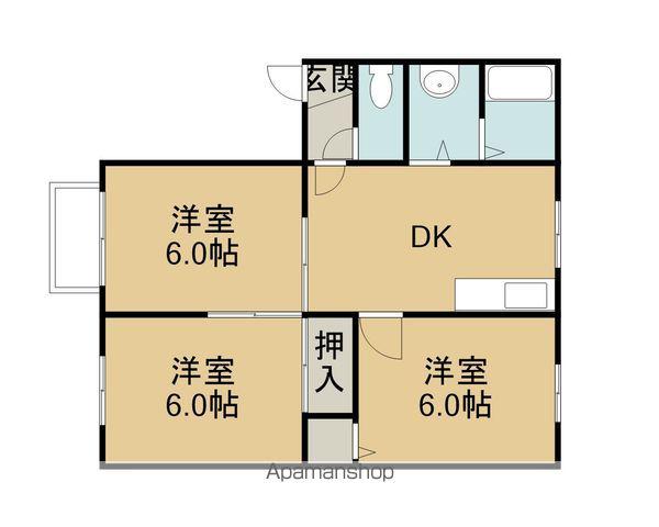 ロイヤルハイツ穐山(3DK/1階)の間取り写真