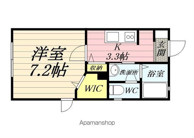シフォン(1K/2階)の間取り写真