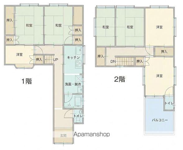 紀勢本線 宮前駅 徒歩7分 2階建 築44年(7K)の間取り写真