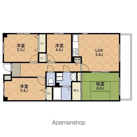 ウエストヒルズ関空(4LDK/1階)の間取り写真
