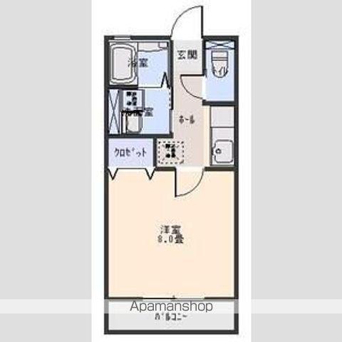 ピアチェーレ(1K/1階)の間取り写真