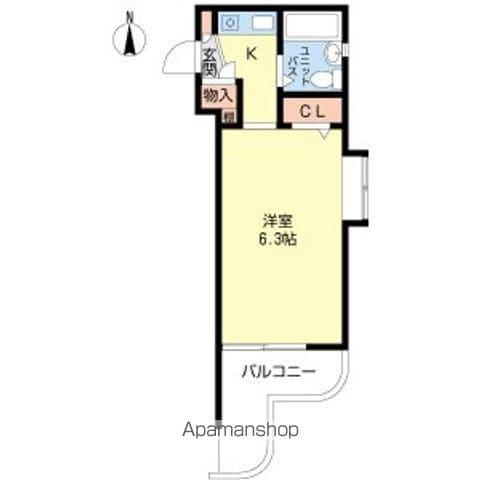 ジョイフル守山(1K/1階)の間取り写真