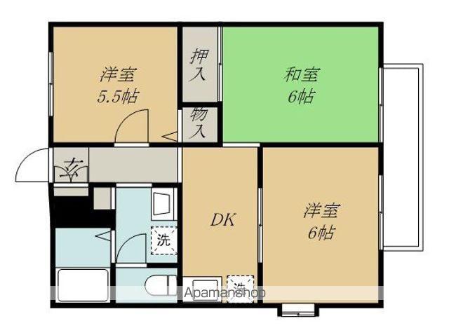 ワコーレゴンⅡ(3DK/1階)の間取り写真