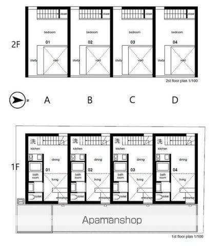 プリマベーラ(1DK/1階)の間取り写真