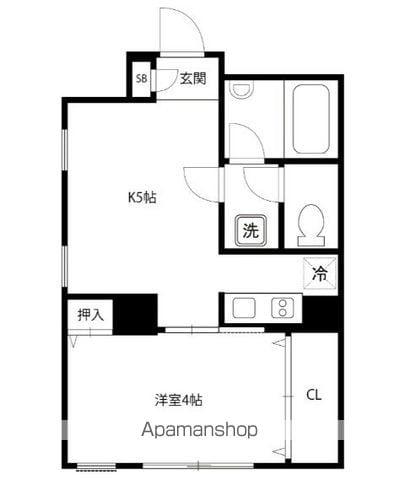 ワコーレ千住マンションB棟(1DK/1階)の間取り写真