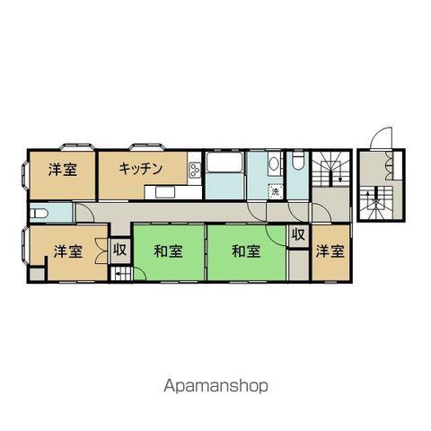 鹿児島本線 玉名駅 徒歩5分 2階建 築28年(5DK)の間取り写真