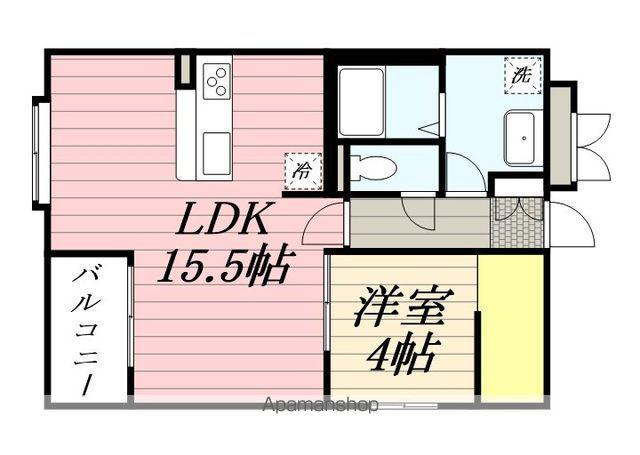 レトワール今川(1LDK/1階)の間取り写真