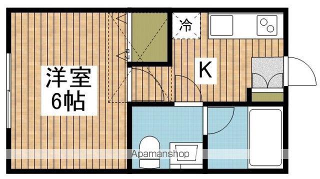 ベルシオン新潟1(1K/1階)の間取り写真