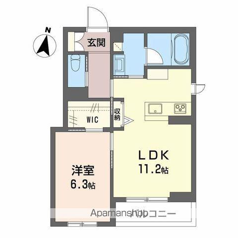COEURMAISON内方(1LDK/3階)の間取り写真