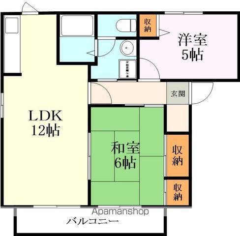 テ・ゾーヌ(2LDK/2階)の間取り写真