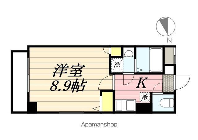 BELLEAUBE大久保(1K/2階)の間取り写真