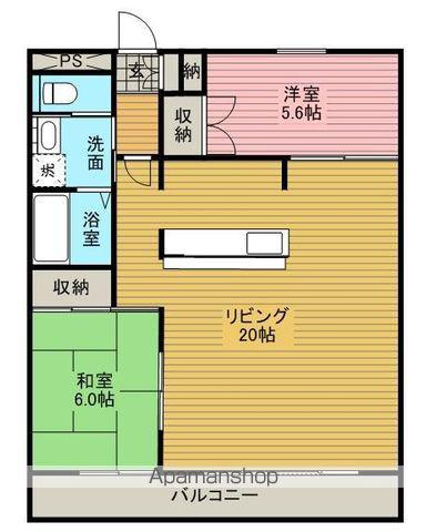 エスト・グランディール(2LDK/3階)の間取り写真