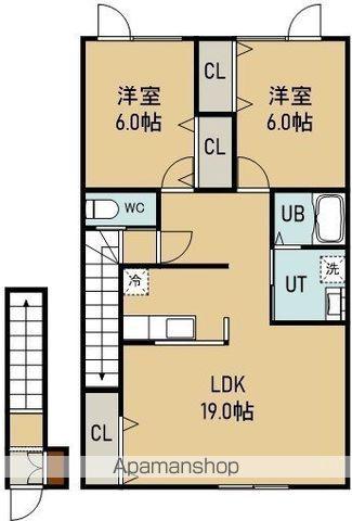 PARTIRⅤ(2LDK/2階)の間取り写真