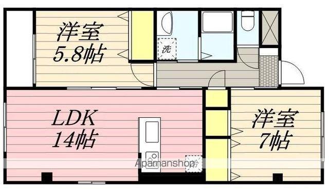ブランメゾン(2LDK/2階)の間取り写真