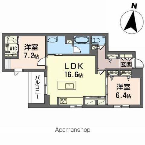 K-CRAT(2LDK/3階)の間取り写真