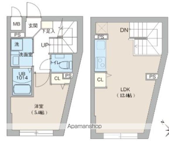 クリオ ラモード目黒洗足(1LDK/4階)の間取り写真