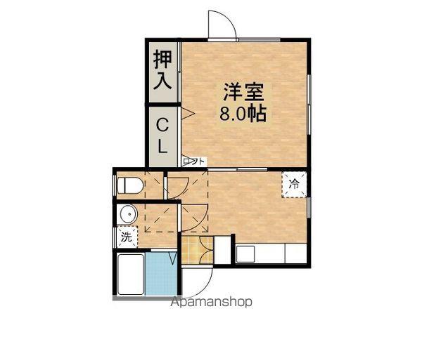 ヴィラけやき2(1K/2階)の間取り写真