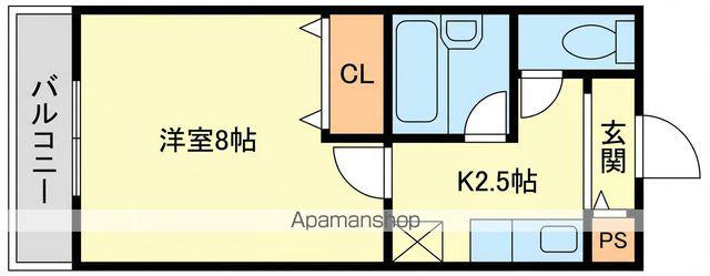 EM1022(1K/2階)の間取り写真