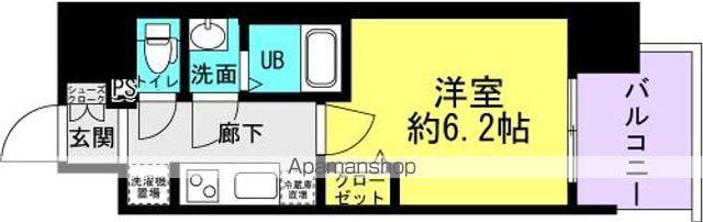プレリス尼崎レーネヴィアPRELISSEAMAGASAKIRE(1K/5階)の間取り写真