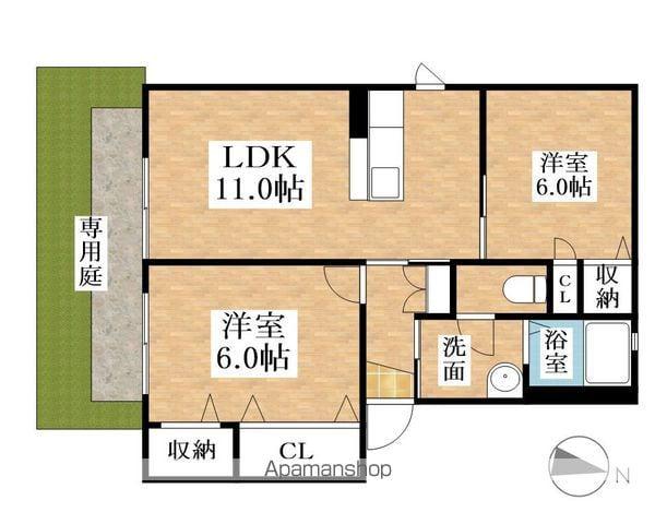 ESPOIRⅠ(2LDK/1階)の間取り写真