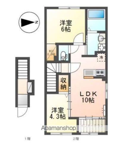 セラヴィ(2LDK/2階)の間取り写真