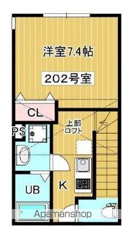 MAISON DE ARCADIAⅡ(1K/2階)の間取り写真