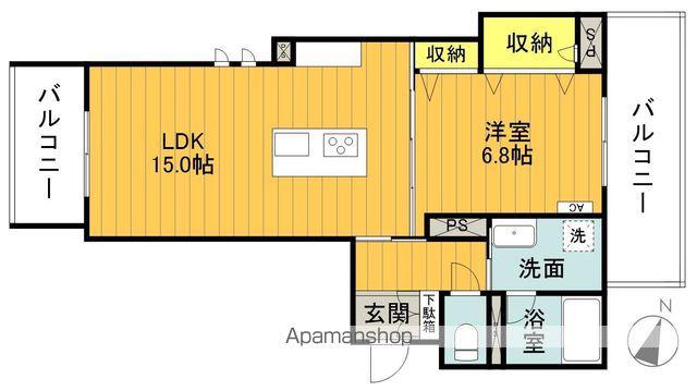 エリートヒルズ(1LDK/4階)の間取り写真