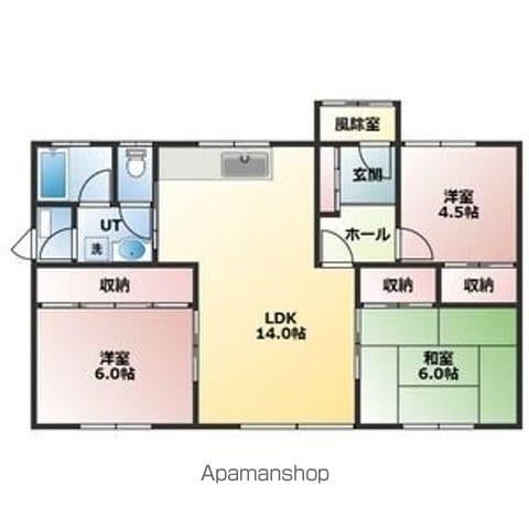 函館本線 江別駅 徒歩22分 1階建 築50年(3LDK)の間取り写真