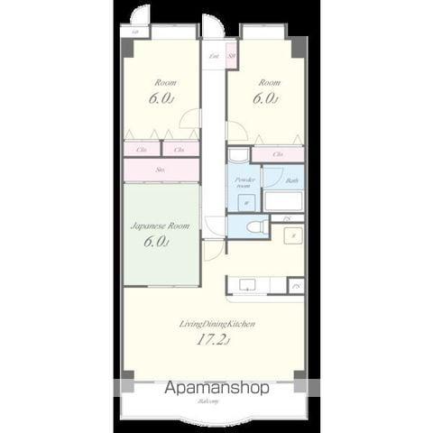 リーフマンション グランディア(3LDK/2階)の間取り写真
