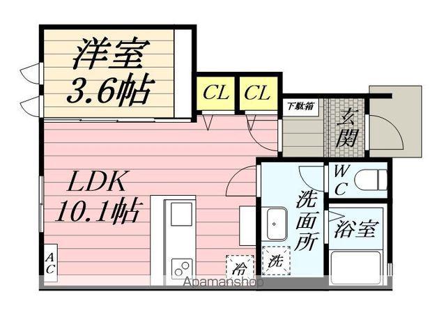 BRANZ(1LDK/1階)の間取り写真