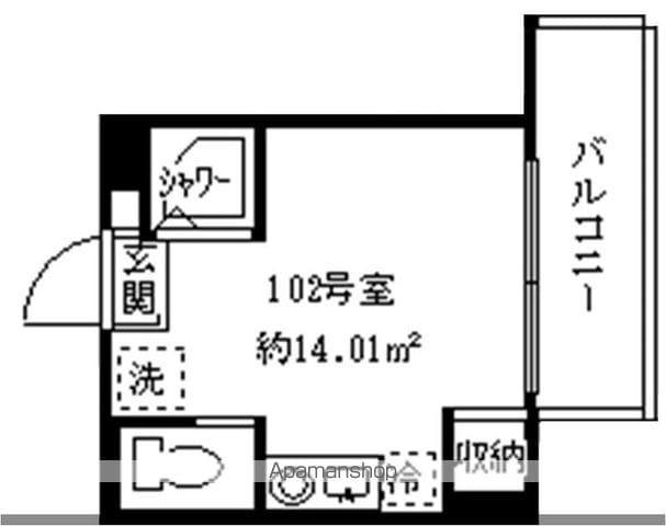 ソフィア鷺宮I(ワンルーム/1階)の間取り写真