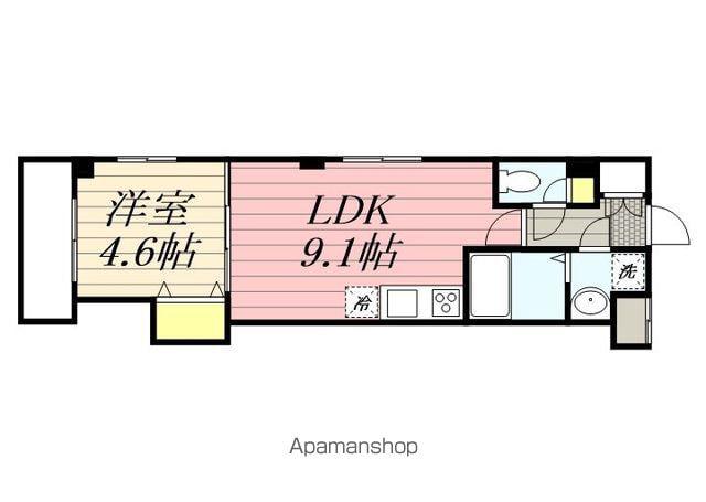 CARMANT MAISON(1LDK/2階)の間取り写真