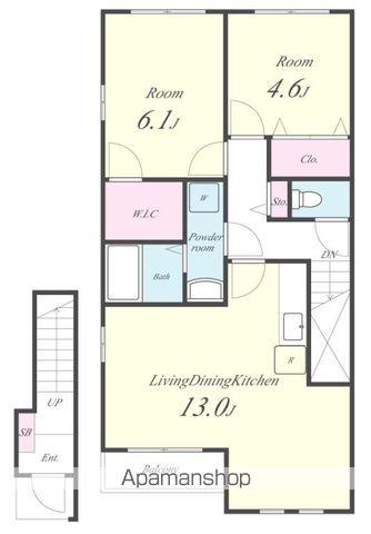 アドウェル壱番館(2LDK/2階)の間取り写真