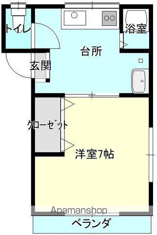 ハッピーピープルハウス(1K/1階)の間取り写真