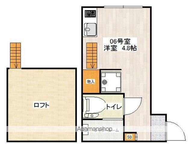 ウェルストン弥生町(ワンルーム/2階)の間取り写真