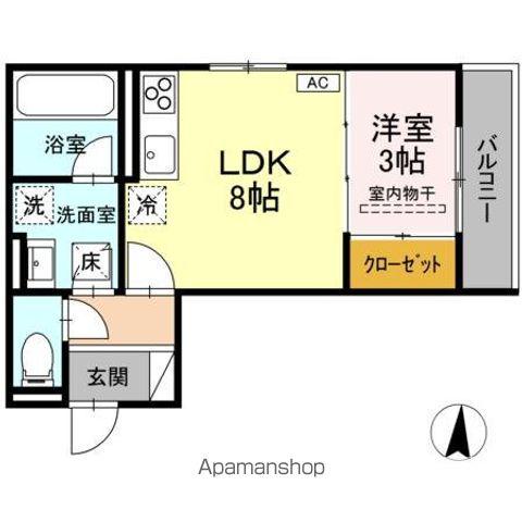 D-RESIDENCE吉津(1LDK/2階)の間取り写真