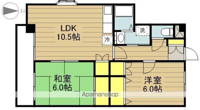 さくらビル(2LDK/3階)の間取り写真