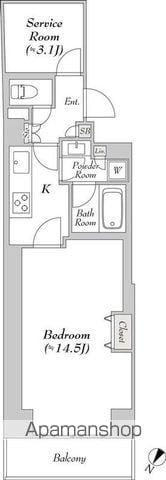 ルミーク文京千石(1K/1階)の間取り写真