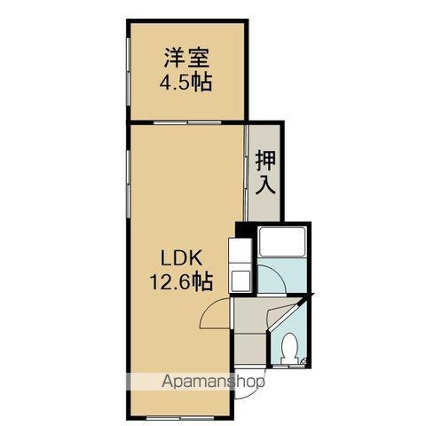 千歳パールマンション(1LDK/1階)の間取り写真