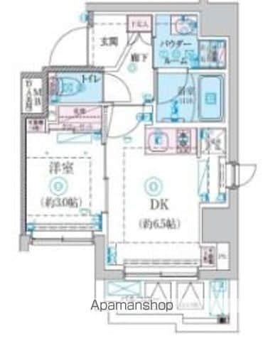 リヴシティ本所吾妻橋(1DK/2階)の間取り写真