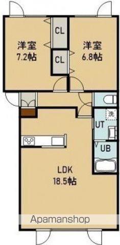 PLESANT NANAEⅠ(2LDK/1階)の間取り写真