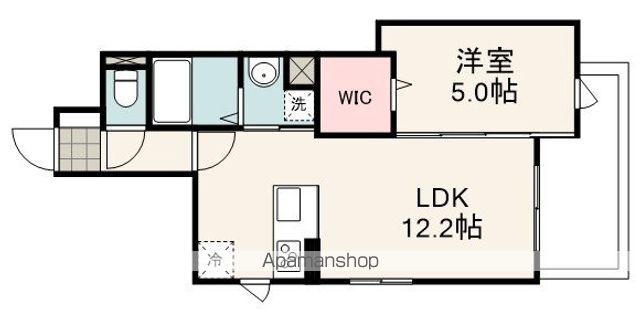 駒形通6丁目マンション(1LDK/4階)の間取り写真