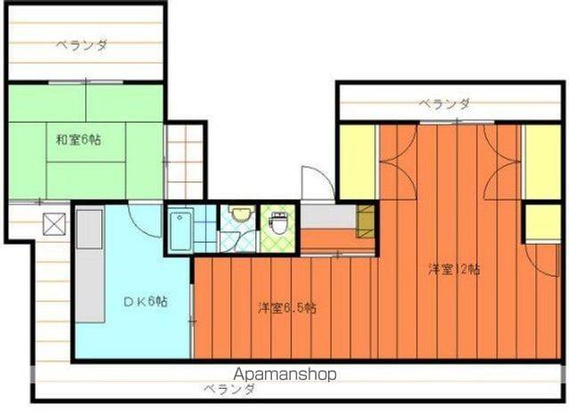 山本屋ビル(3DK/8階)の間取り写真