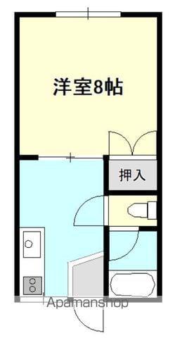 松香ハイツ(1K/2階)の間取り写真